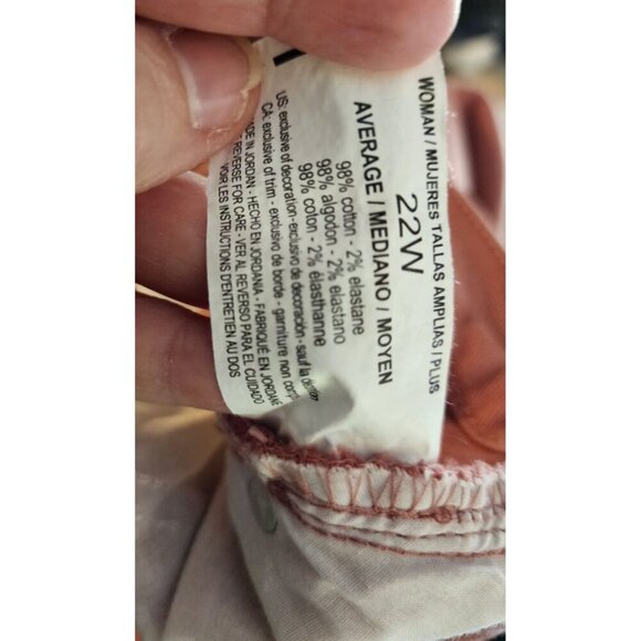 Gloria Vanderbilt Womens Plus Size 22W Straight leg Havana Pink - Picture 5 of 9